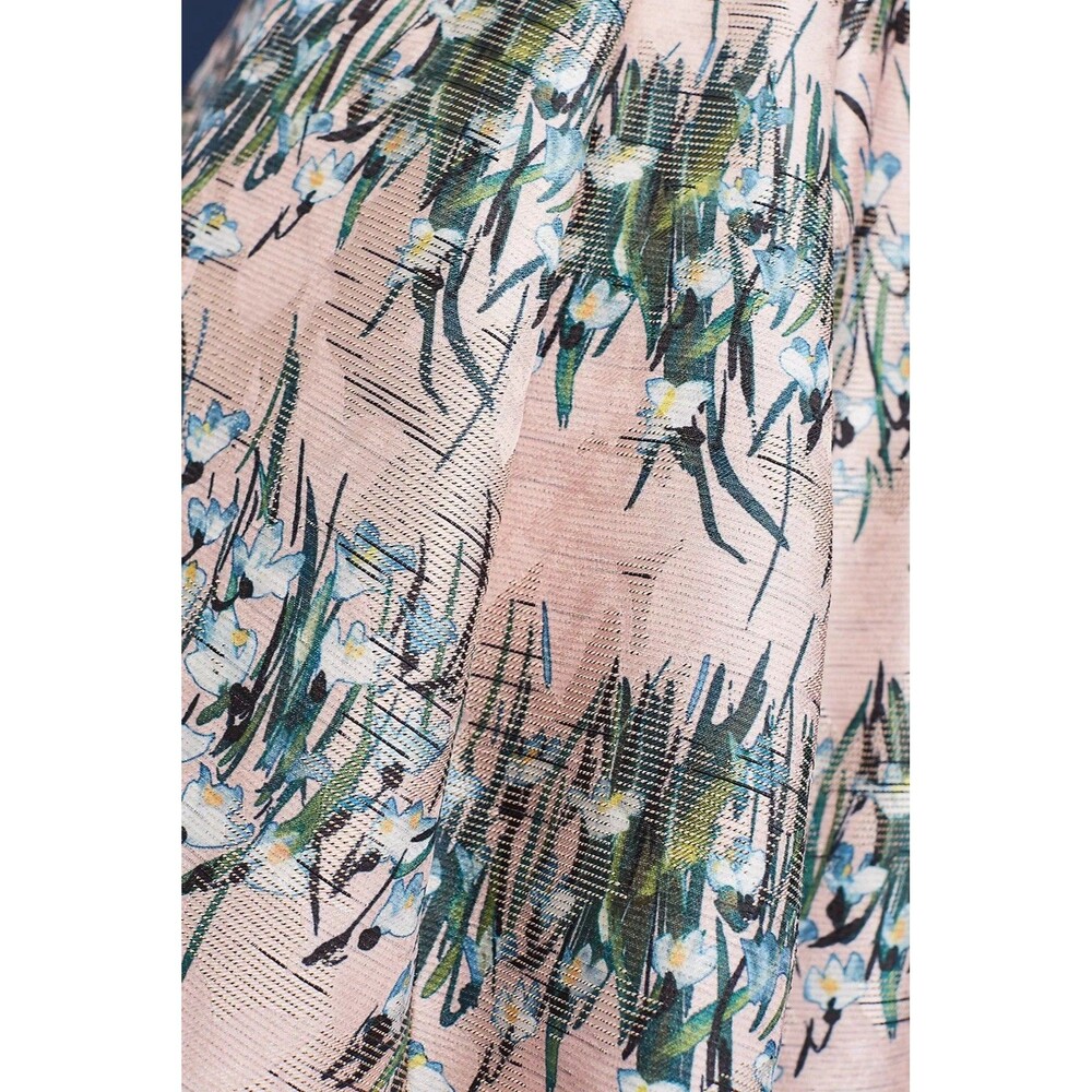 Anthropologie Eva Franco Floral Jacquard Dress 00 Pink Kentucky Derby Wedding - Picture 6 of 13
